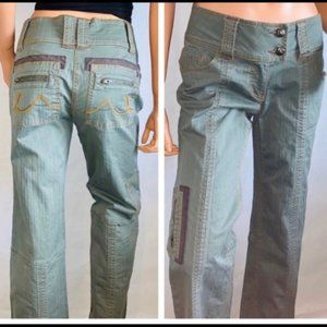 CAbi Wide Leg Cargo Pants Size 10, inseam: 30”